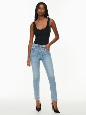 Denim Forum The Yoko Hi Rise Slim Jeans Size 26 Light Blue